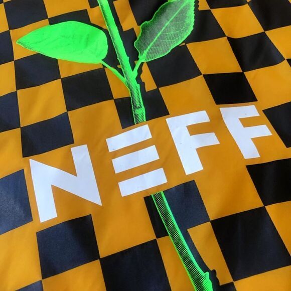 Neff Mustard Yellow Rose Checked Jacket Mens Size M - Picture 3 of 7